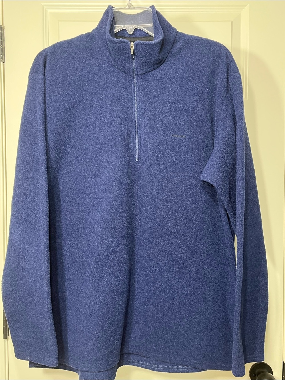 Patagonia Men’s XL Navy 1/4 Zip Fleece Pullover Embroidered Logo